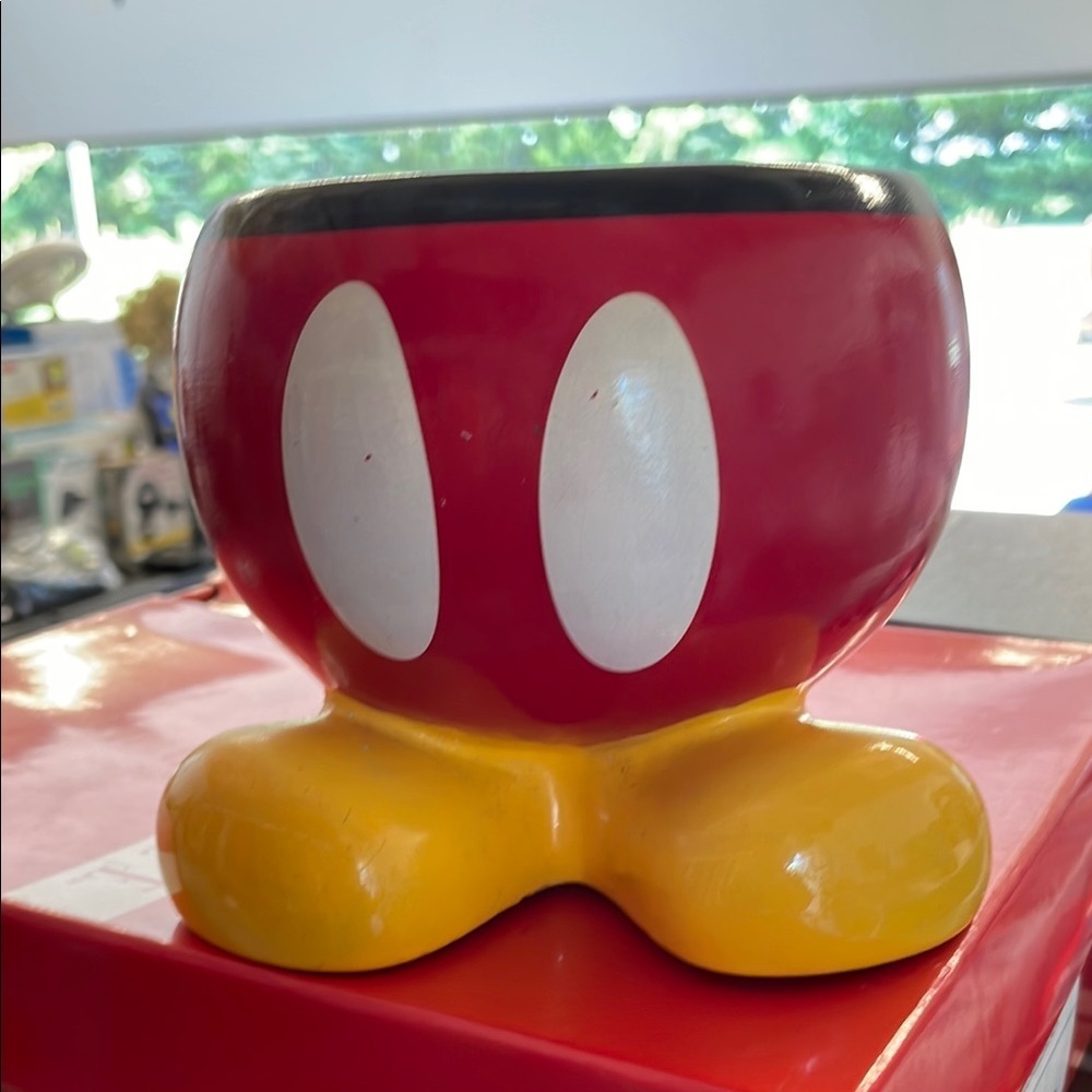 Disney Mickey Mouse Red and Yellow planter